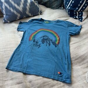 Aviator Nation kids’ “Chasing Rainbows” t-shirt. Blue size 12. Like new.